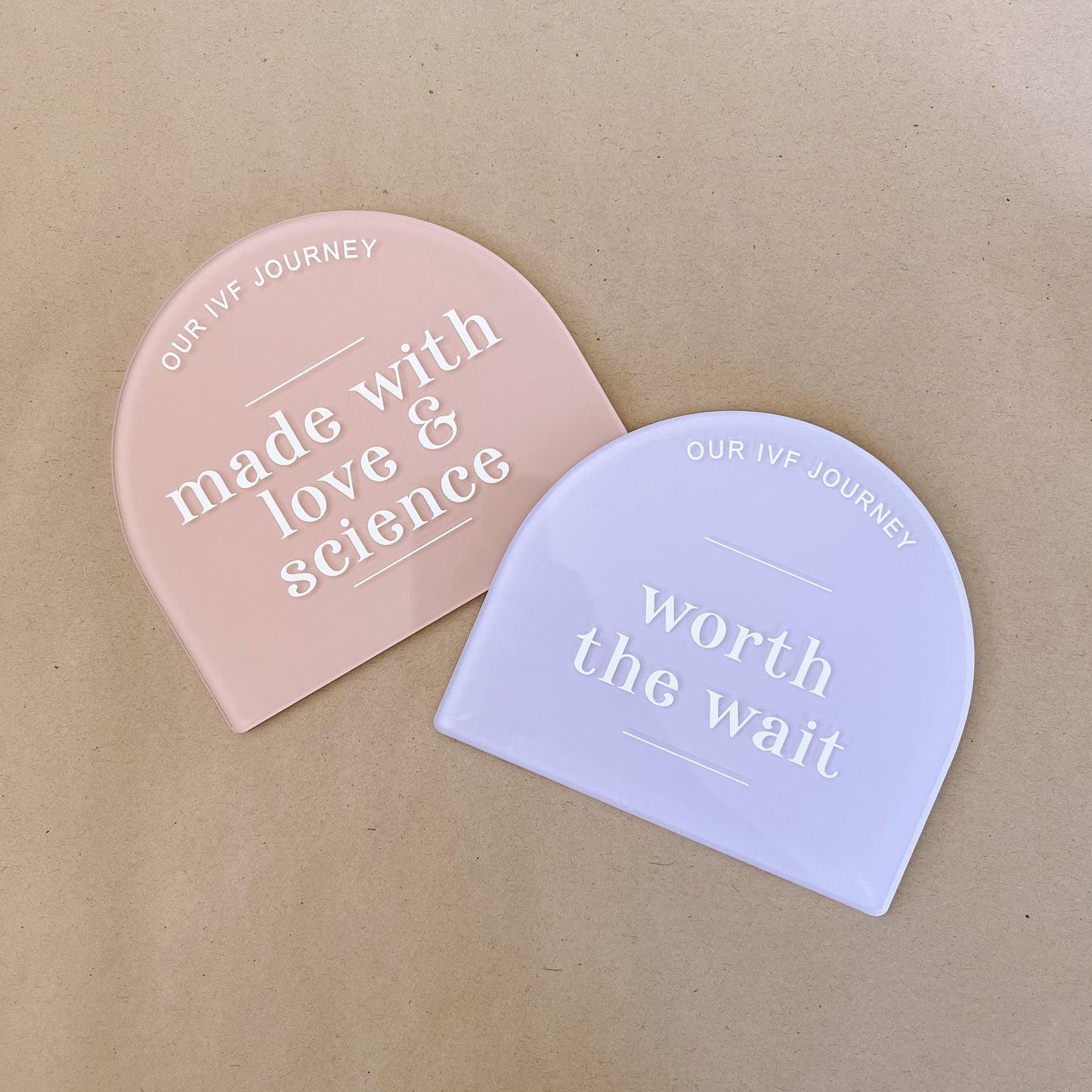 OUR IVF JOURNEY | Made With Love + Worth The Wait Plaques