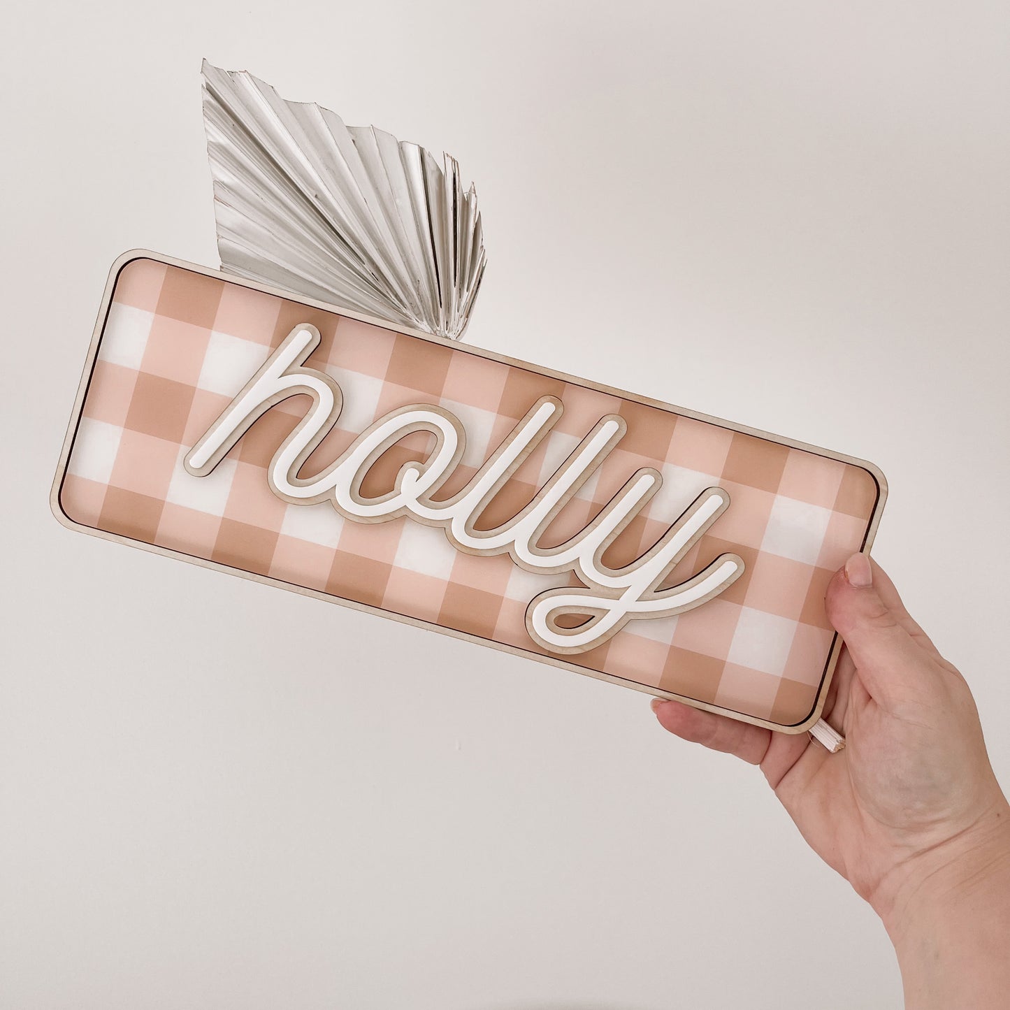 Layered Name Wall Plaque | 2 SIZES | Multiple Colour + Pattern Options