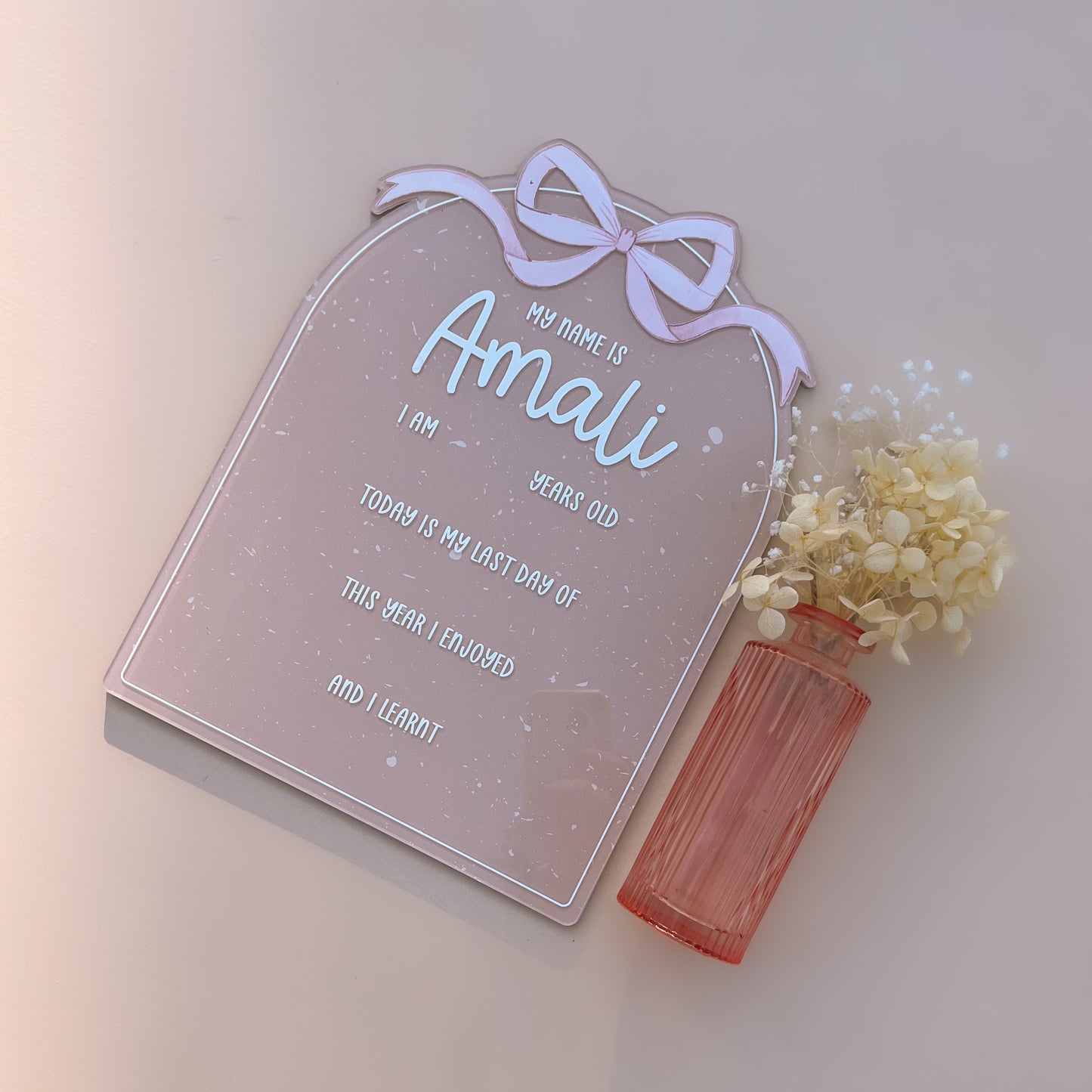 SCHOOL MILESTONE BOARD - BOW | Double-Sided First & Last Day | Multiple Colour + Pattern Options