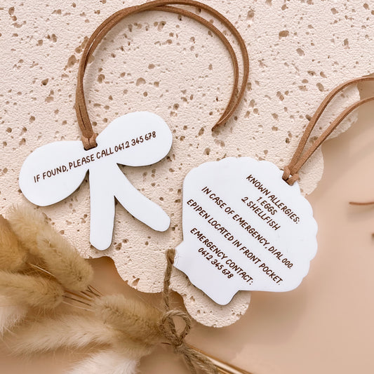PERSONALISED BAG TAG | 6 Illustrations | Optional Text Add-On