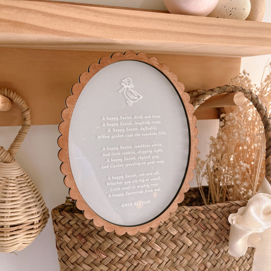 Vintage-Style Easter Decor Set | 3 Plaques | Multiple Colour & Pattern Options