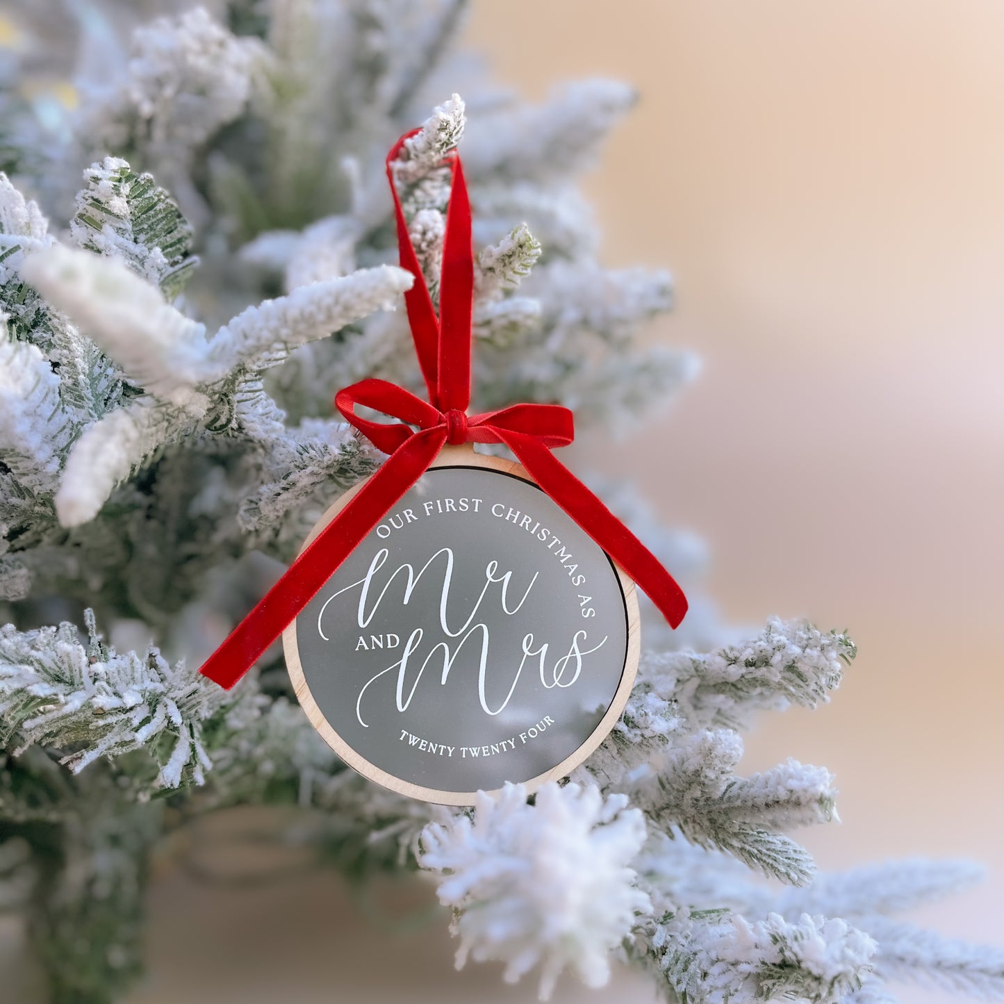 OUR FIRST CHRISTMAS MARRIED | Christmas Ornament | Choose Year | Multiple Colour + Pattern Options