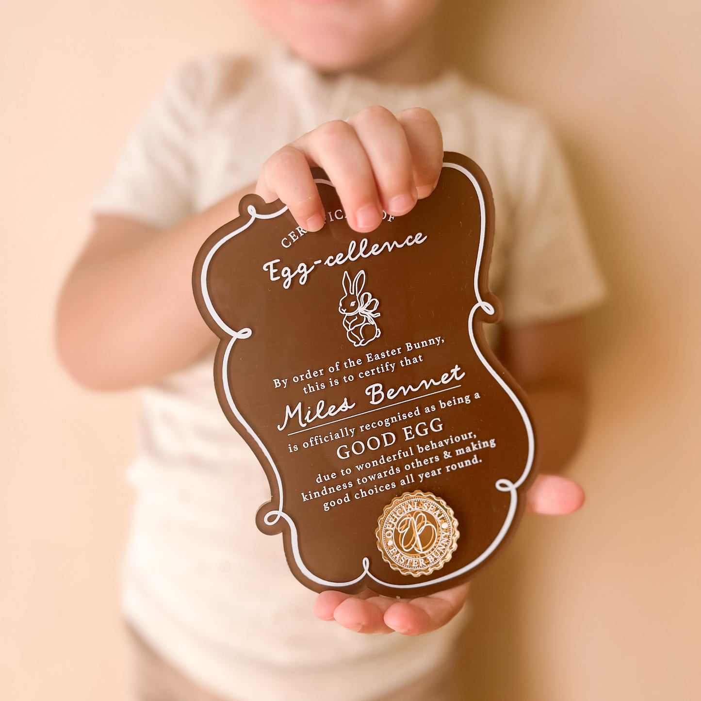 Acrylic Good Egg Certificate | Personalised | Multiple Colour/Pattern Options