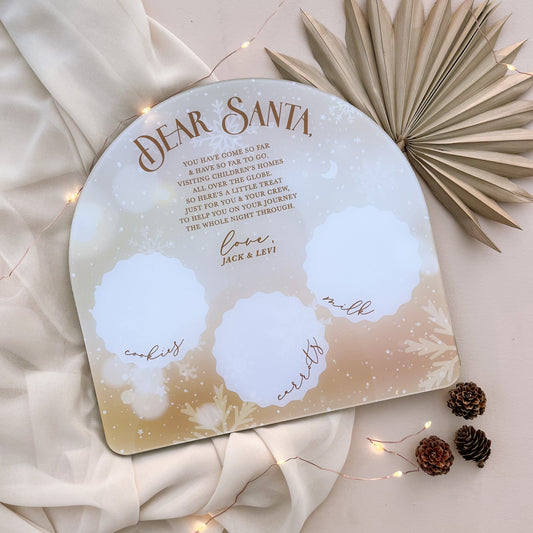 SANTA'S TREAT/SNACK BOARD | Personalised | Food-Safe