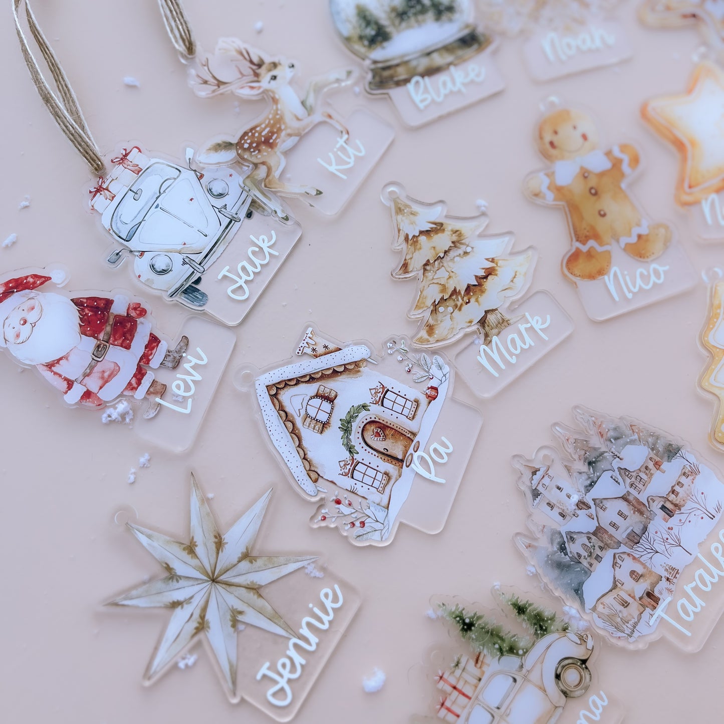 RUSTIC PICTURE CHRISTMAS ORNAMENT | Personalised | Multiple Image Options