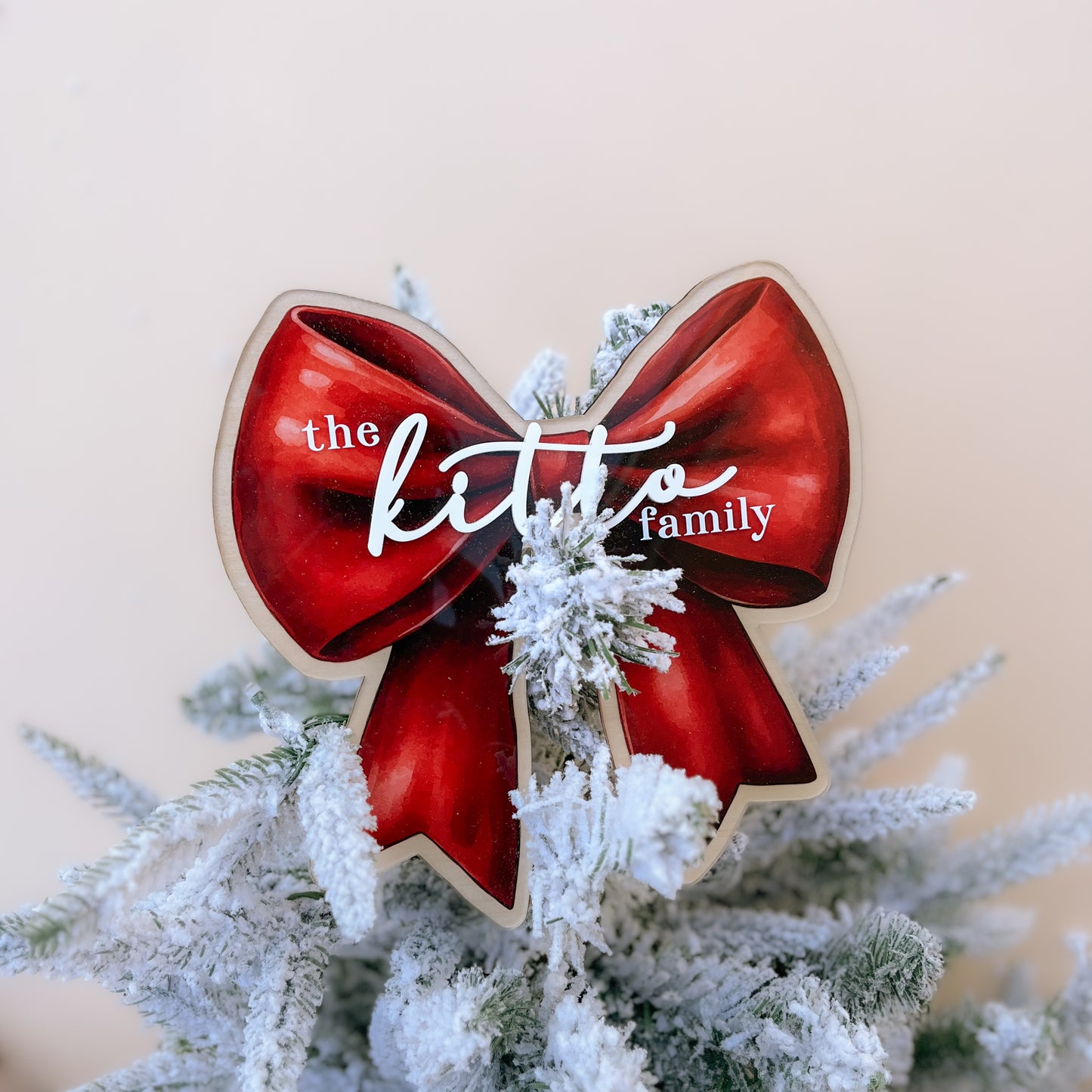 BOW TREE TOPPER | Personalised | Multiple Colour & Pattern Choices