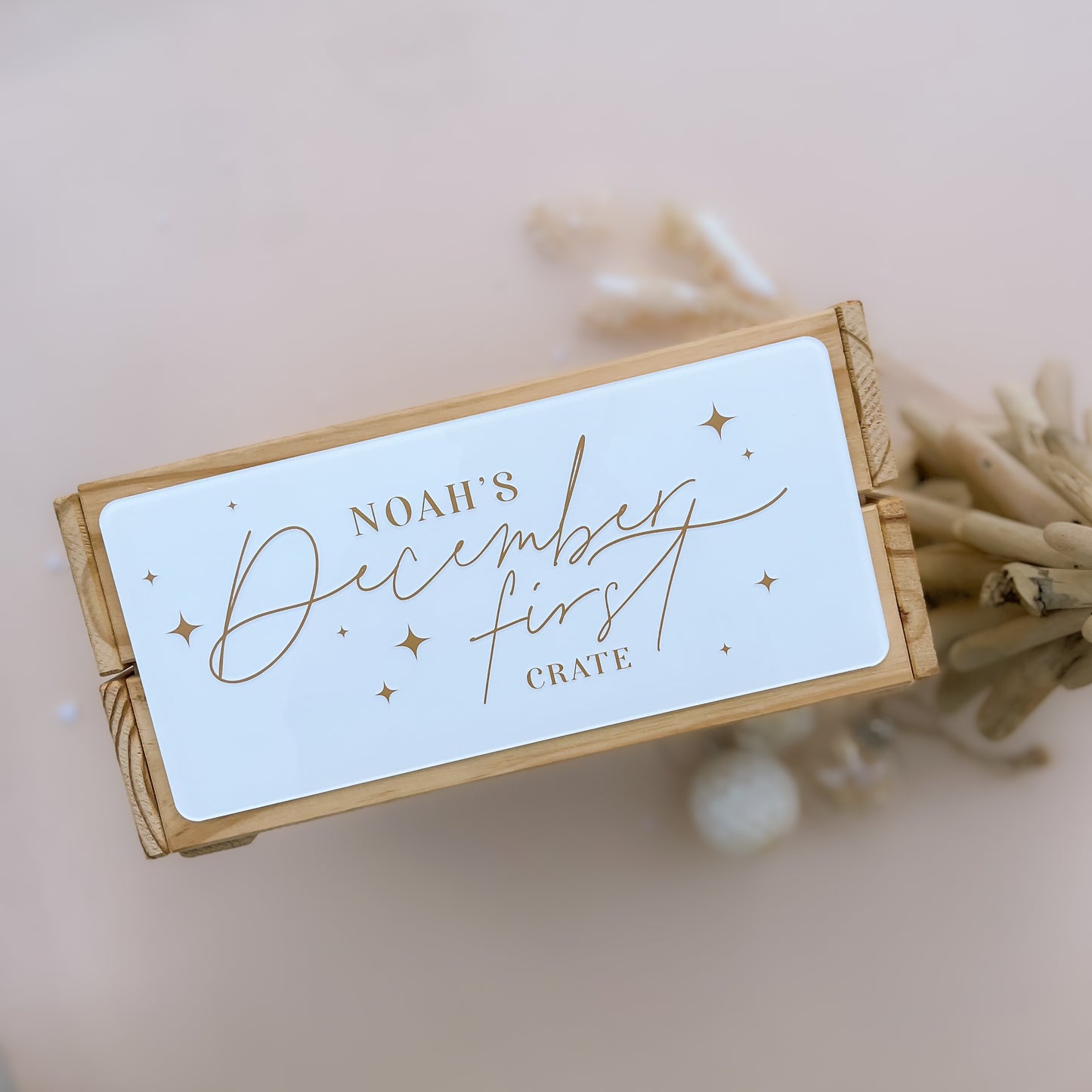 DECEMBER 1ST CRATE FRONT PLAQUE | Personalised | Attach To Crate - Purchase Separately | Multiple Colour & Style Options