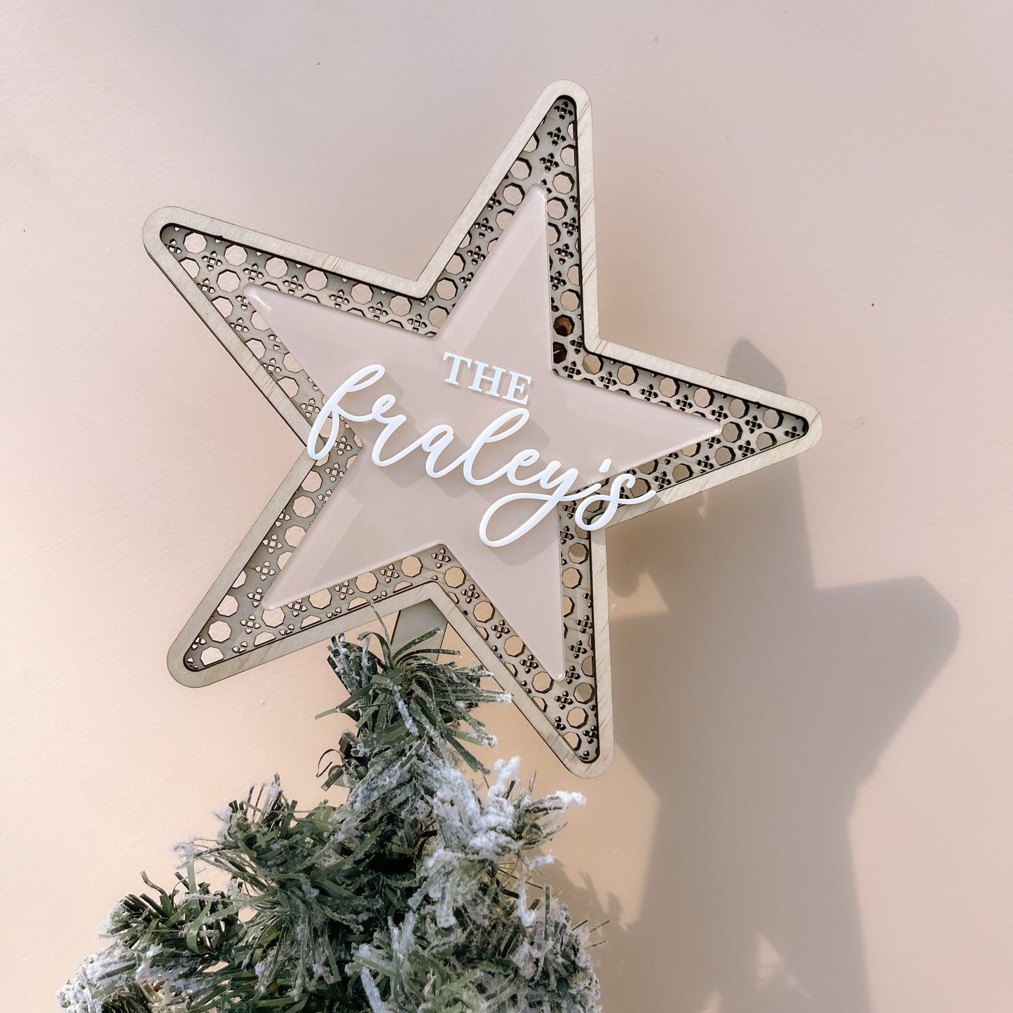 CHRISTMAS TREE STAR TOPPER | Personalised | Multiple Colour Options