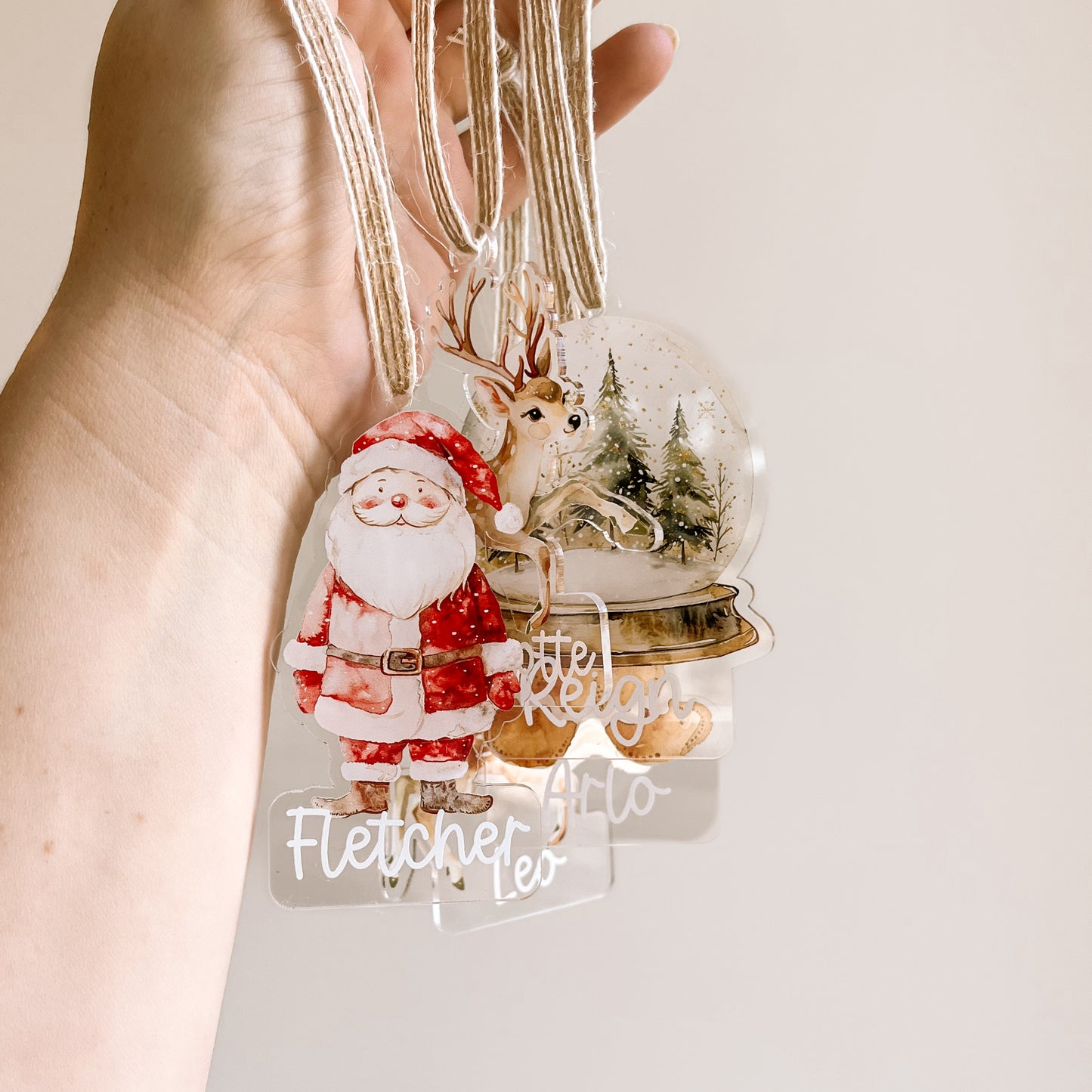 RUSTIC PICTURE CHRISTMAS ORNAMENT | Personalised | Multiple Image Options