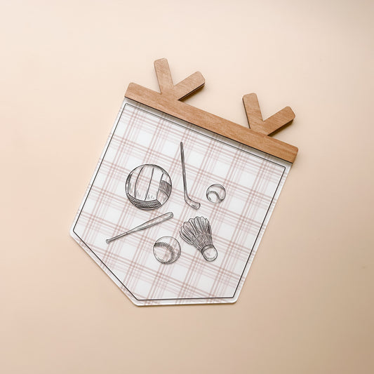 ACRYLIC FLAG | Vintage Sports Decor