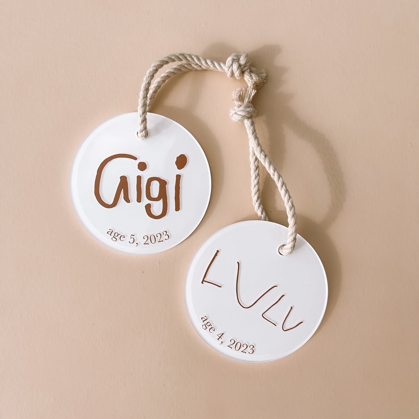 CHILD'S WRITTEN NAME ORNAMENT | Personalised | Multiple Colour Options