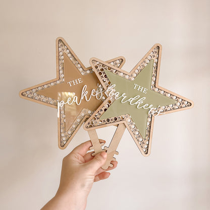 CHRISTMAS TREE STAR TOPPER | Personalised | Multiple Colour Options