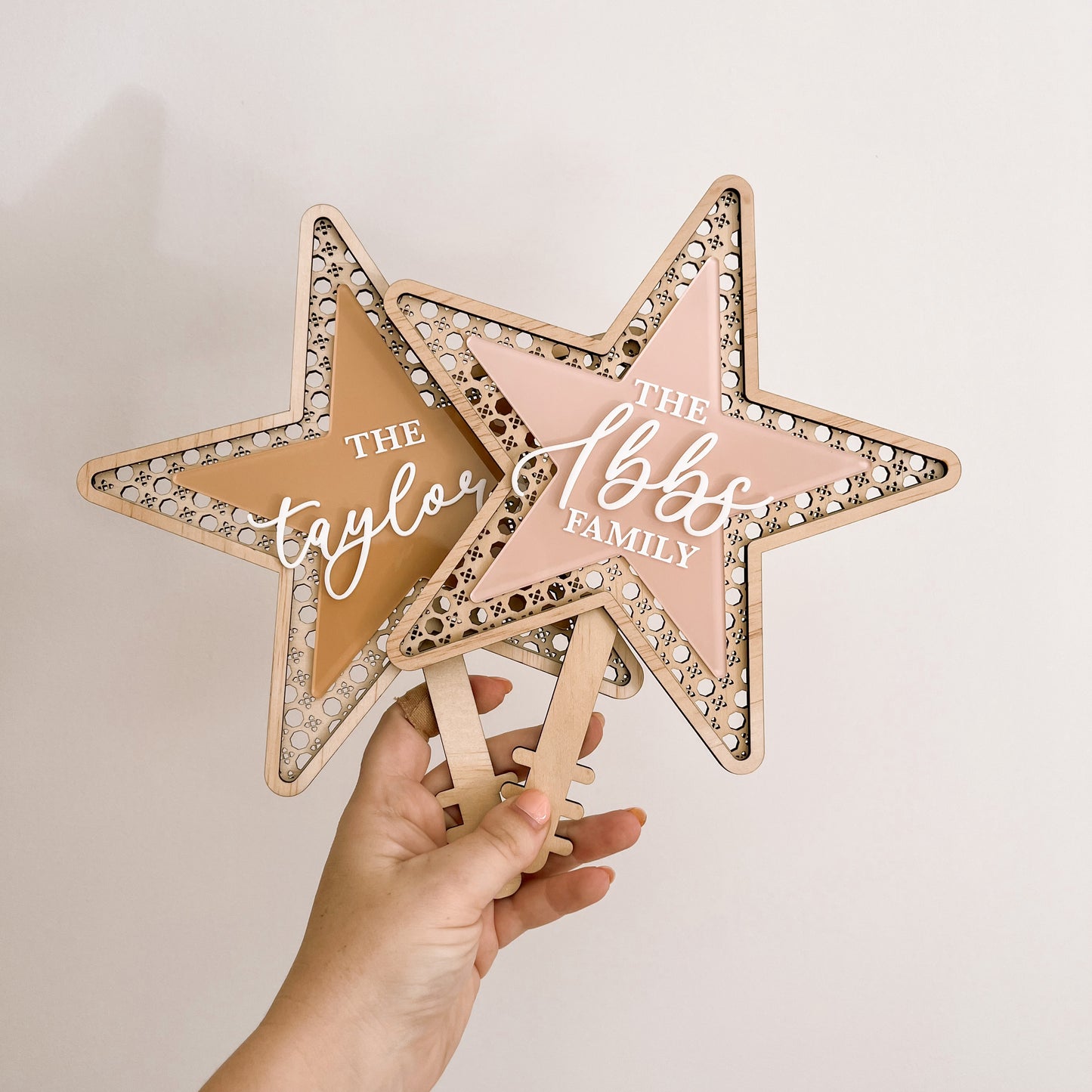 CHRISTMAS TREE STAR TOPPER | Personalised | Multiple Colour Options