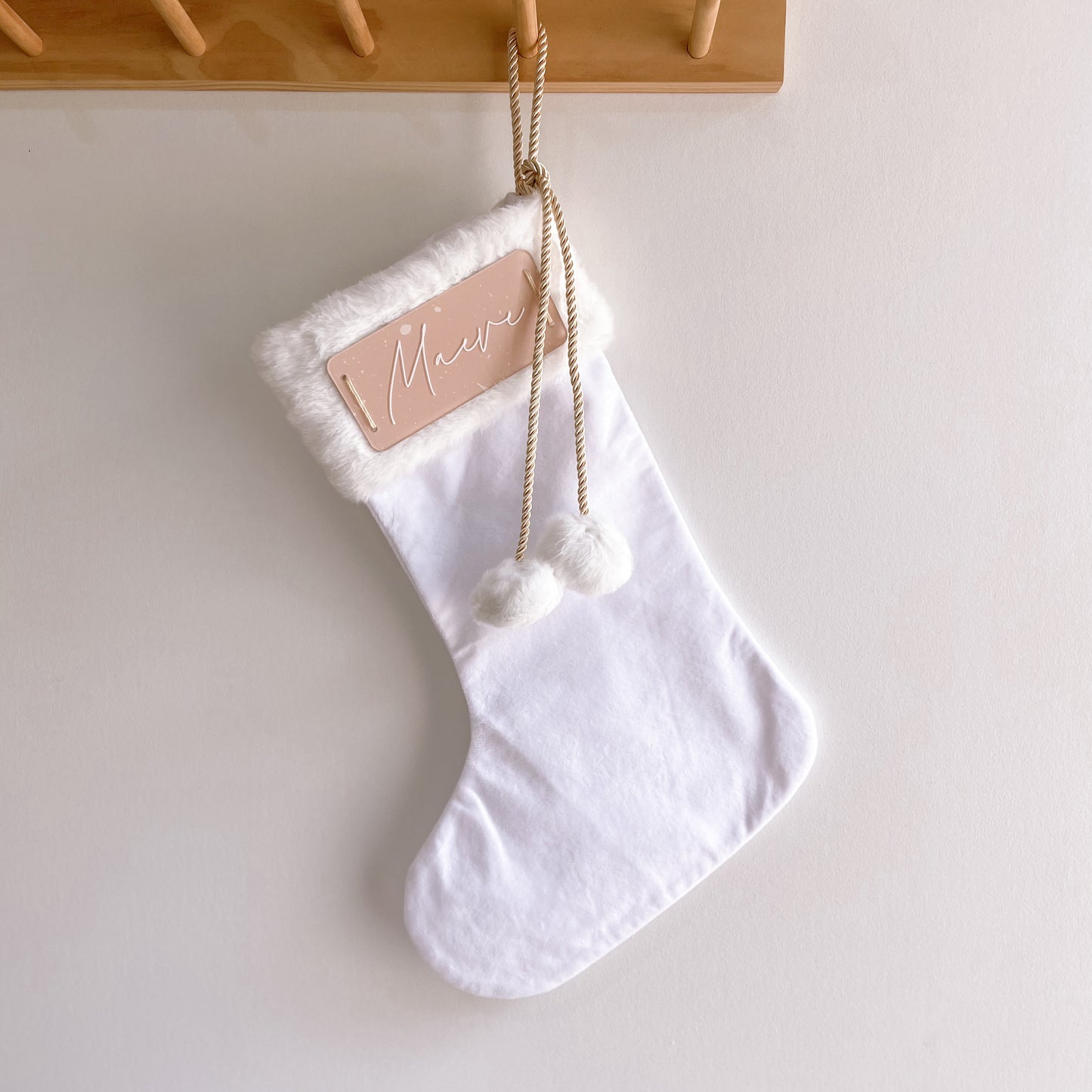 VELVET CHRISTMAS STOCKING | PERSONALISED | 3 Stocking + Multiple Name Colours