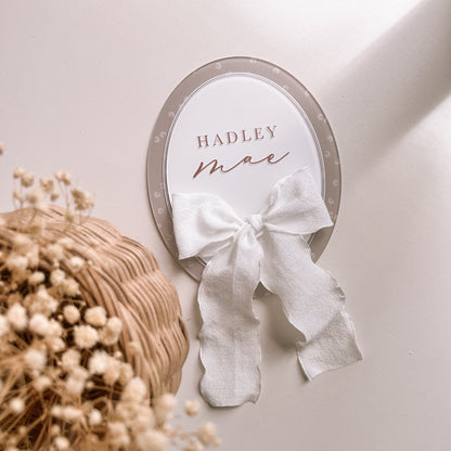 Double-Layered Oval Name Plaque | Multiple Customisation Options