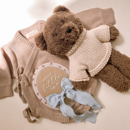 Double-Layered Oval Birth Announcement | Multiple Customisation Options