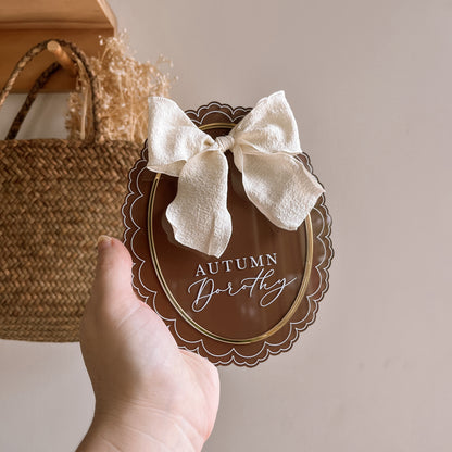 Storywoven Frill Name Plaque | Multiple Customisation Options
