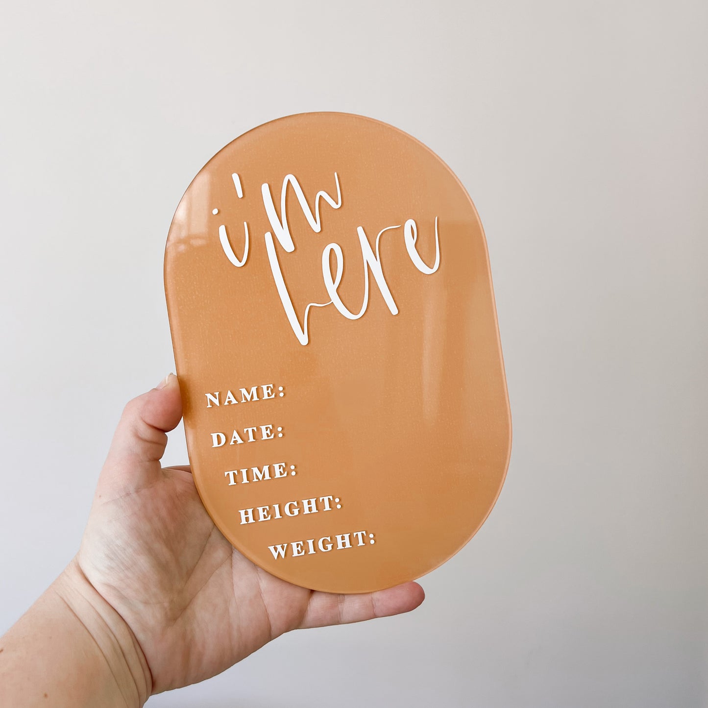 DETAILS BIRTH ANNOUNCEMENT | OVAL | Multiple Colour Choices + Personalisation Available