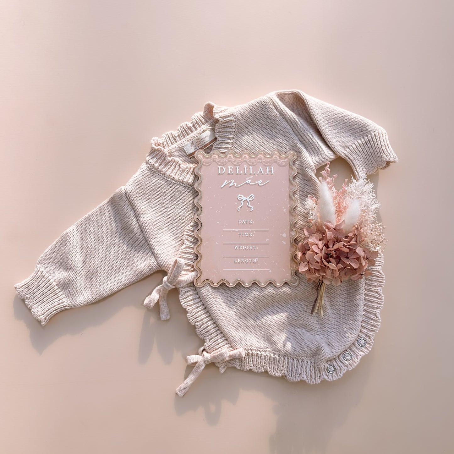 Storywoven Details Birth Announcement Plaque | Multiple Customisation Options