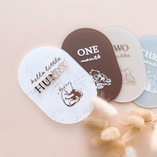 Storybook Bear Milestone Set | Pooh & Friends | Customisable