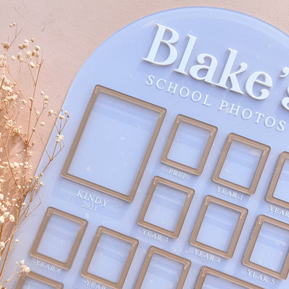 School Photo Board | Personalised | Multiple Colour + Pattern Options