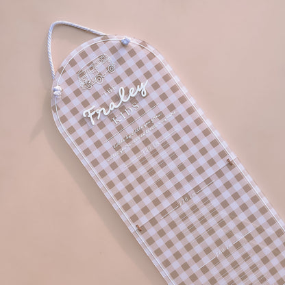 Children's Growth / Height Chart | Personalised | Multiple Colour + Pattern Options