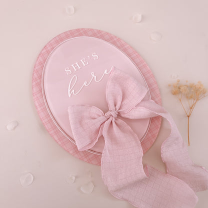 Double-Layered Oval Birth Announcement | Multiple Customisation Options