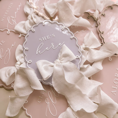 Storywoven Whimsy Birth Announcement Plaque | Multiple Customisation Options