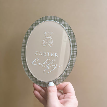 Double-Layered Oval Name Plaque | Multiple Customisation Options