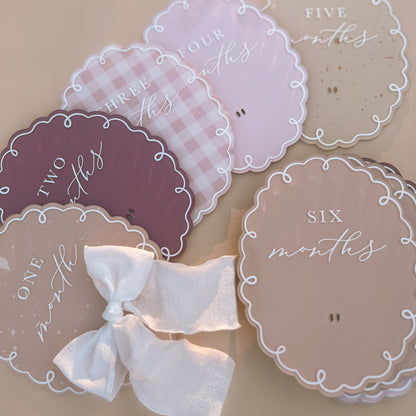 Storywoven Whimsy Baby Milestone Set | Multiple Customisation Options