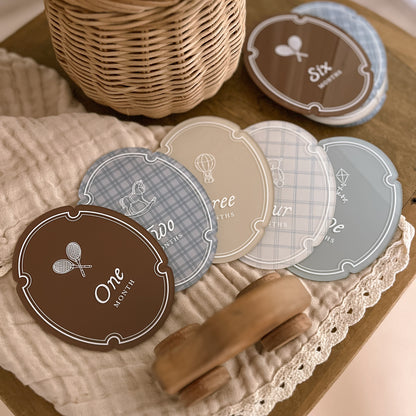 Vintage Image Baby Milestone Set | Multiple Customisation Options