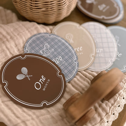 Vintage Image Baby Milestone Set | Multiple Customisation Options