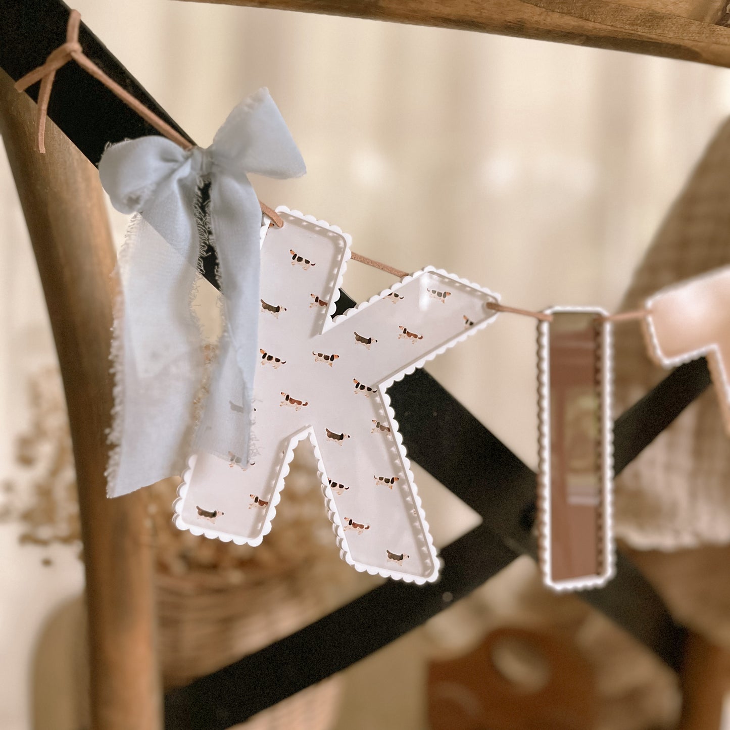 Personalised Scalloped Bubble Letter Bunting | Multiple Customisation Options