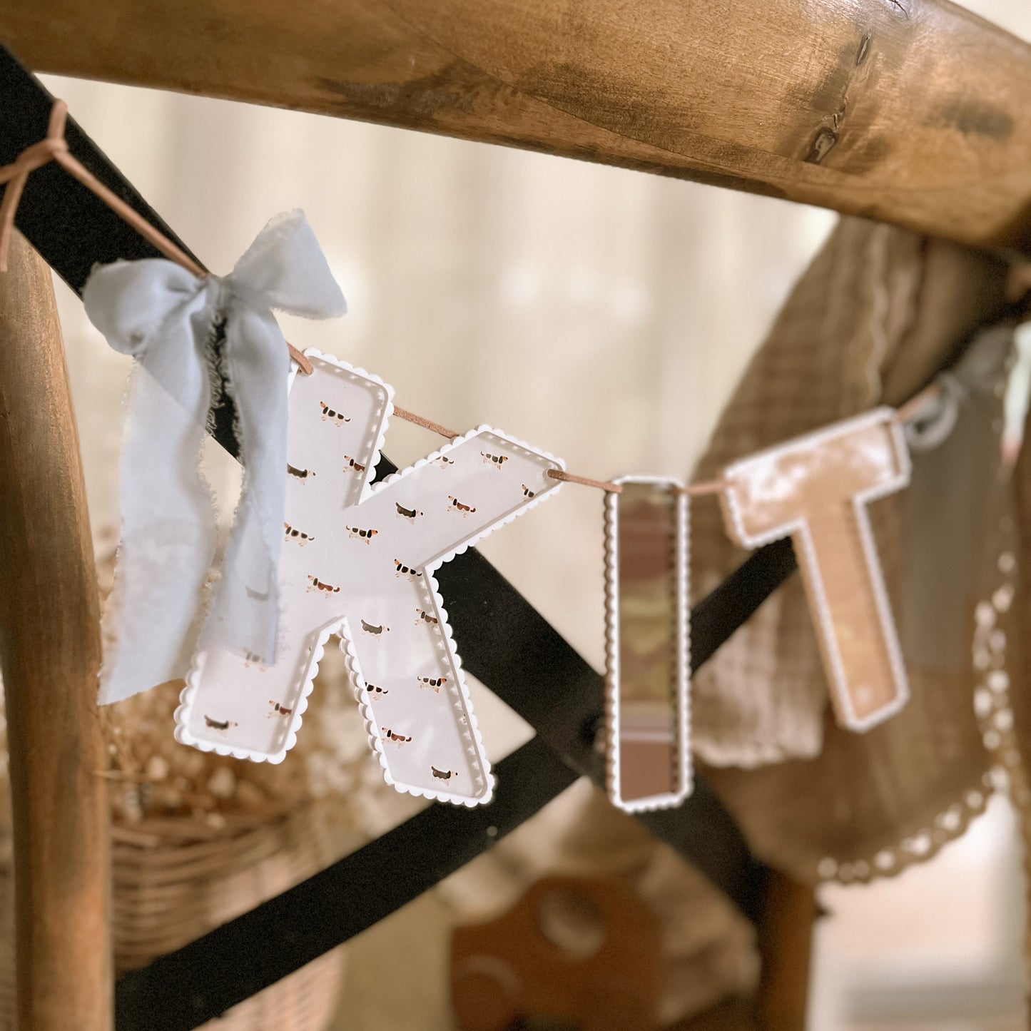 Personalised Scalloped Bubble Letter Bunting | Multiple Customisation Options