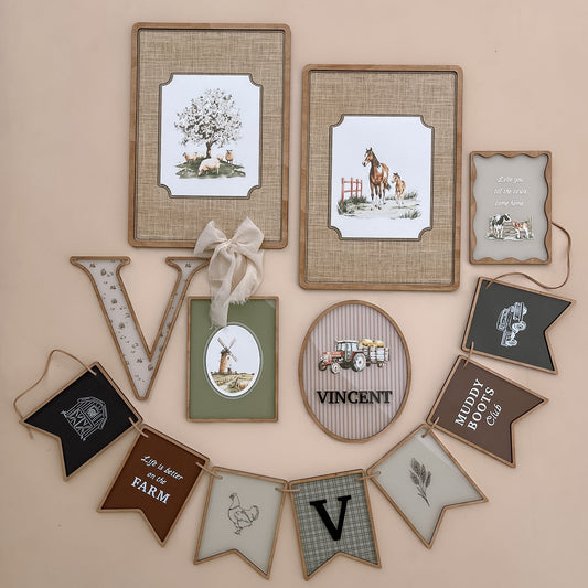 BUNDLE - Boys Farm-Themed Decor Set | Personalised