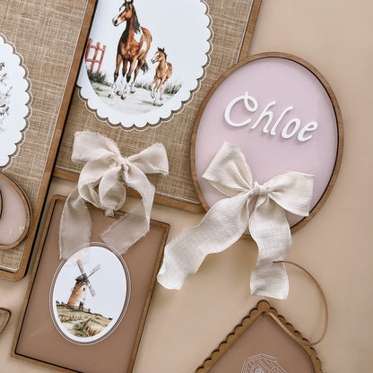 BUNDLE - Girls Farm-Themed Decor Set | Personalised