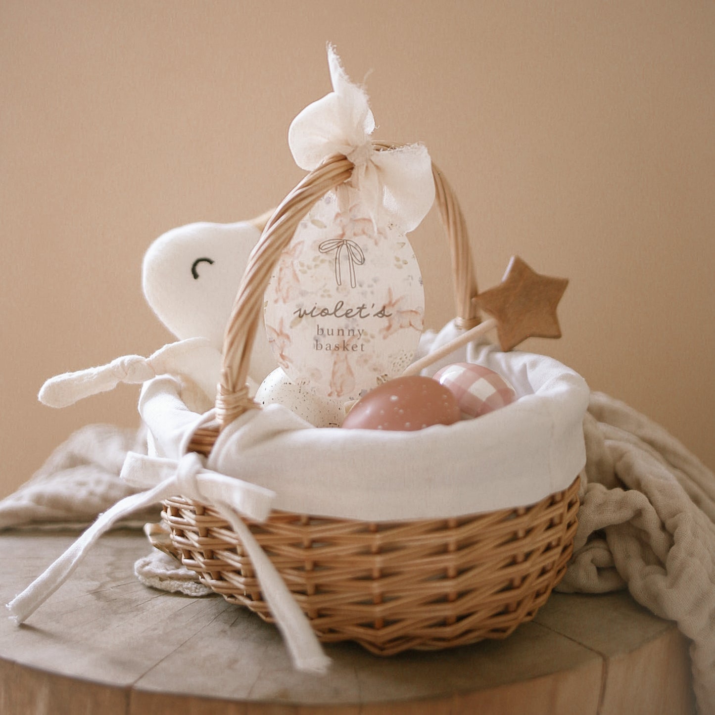 Double-Layered Easter Basket Tag | Personalised | Multiple Pattern Options