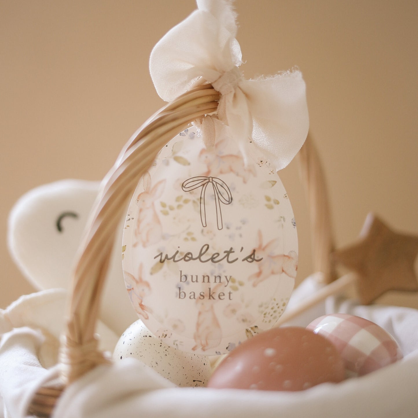 Double-Layered Easter Basket Tag | Personalised | Multiple Pattern Options