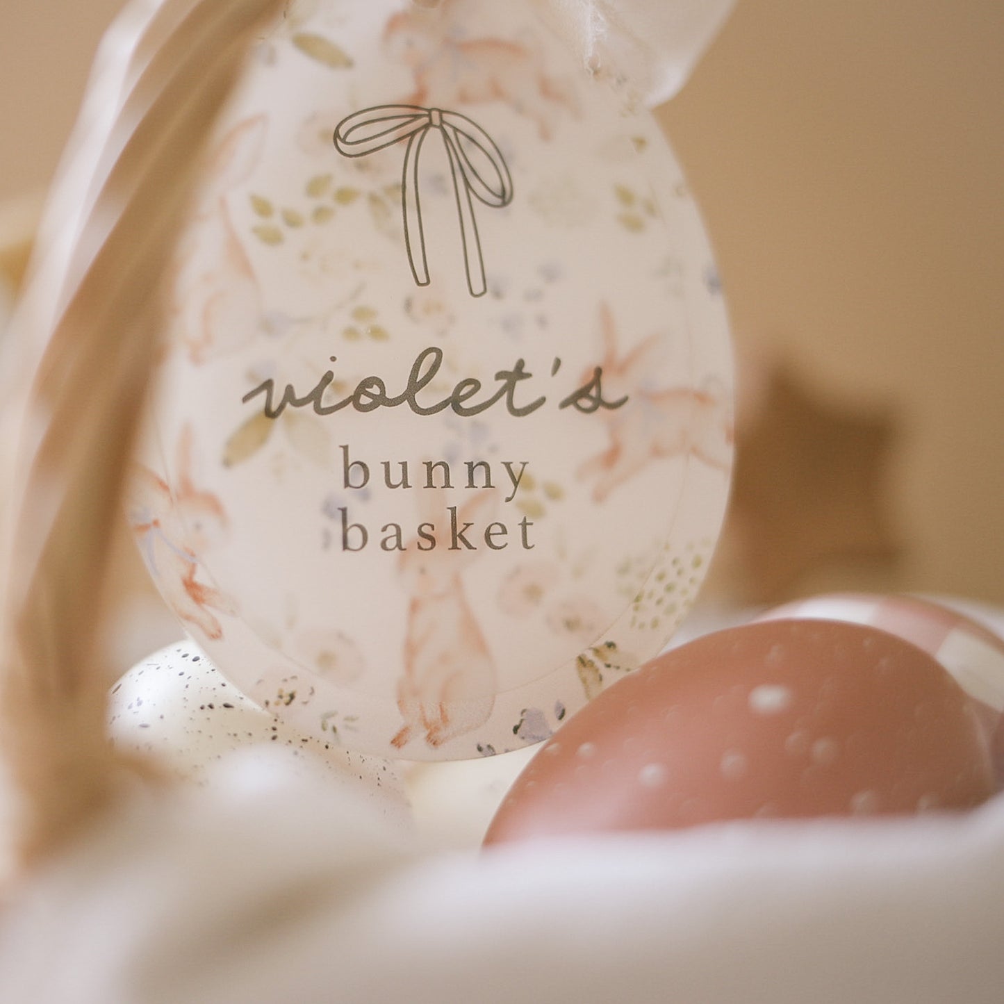 Double-Layered Easter Basket Tag | Personalised | Multiple Pattern Options