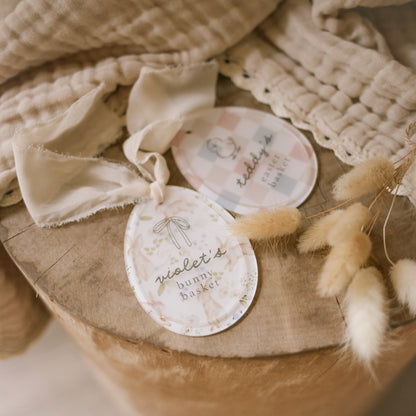 Double-Layered Easter Basket Tag | Personalised | Multiple Pattern Options