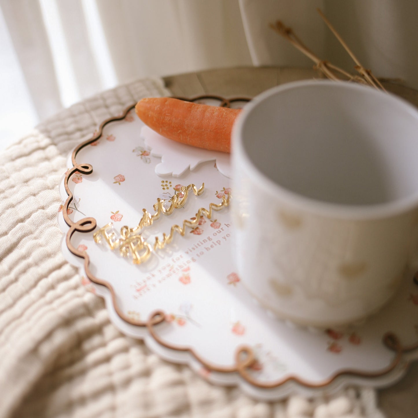 Easter Bunny's Snack Plate | Optional Personalisation | Multiple Pattern & Colour Options