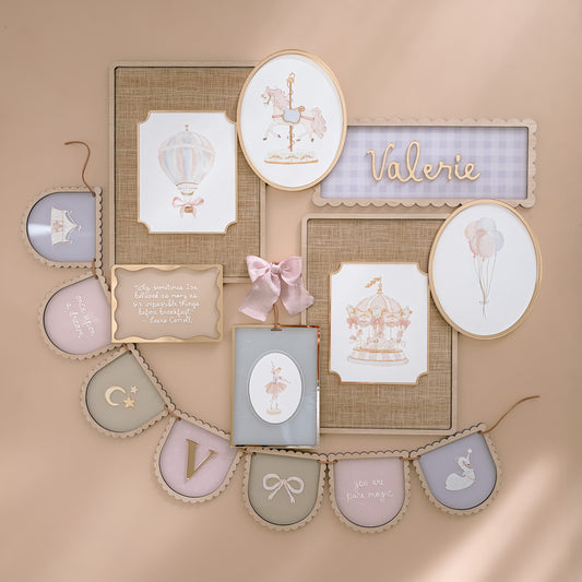 BUNDLE - Girls Vintage Carnival Decor Set | Personalised