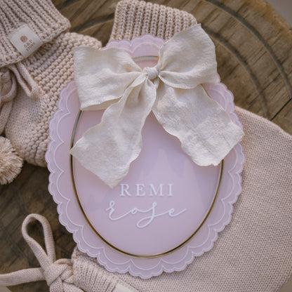 Storywoven Frill Name Plaque | Multiple Customisation Options