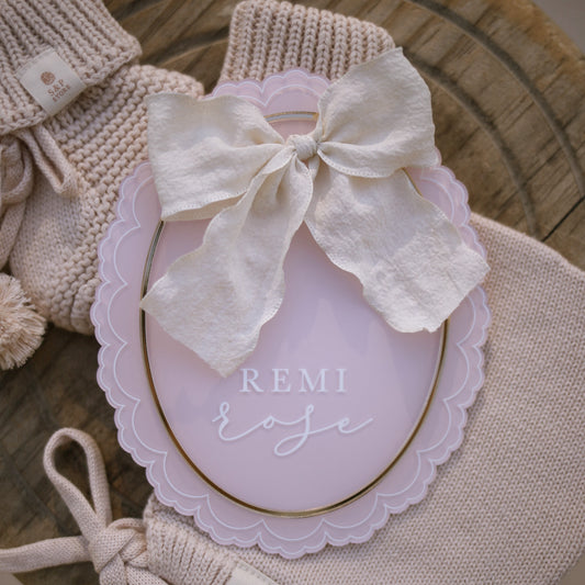 Storywoven Frill Name Plaque | Multiple Customisation Options