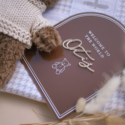 Storywoven Arch Birth Announcement Plaque | Multiple Customisation Options