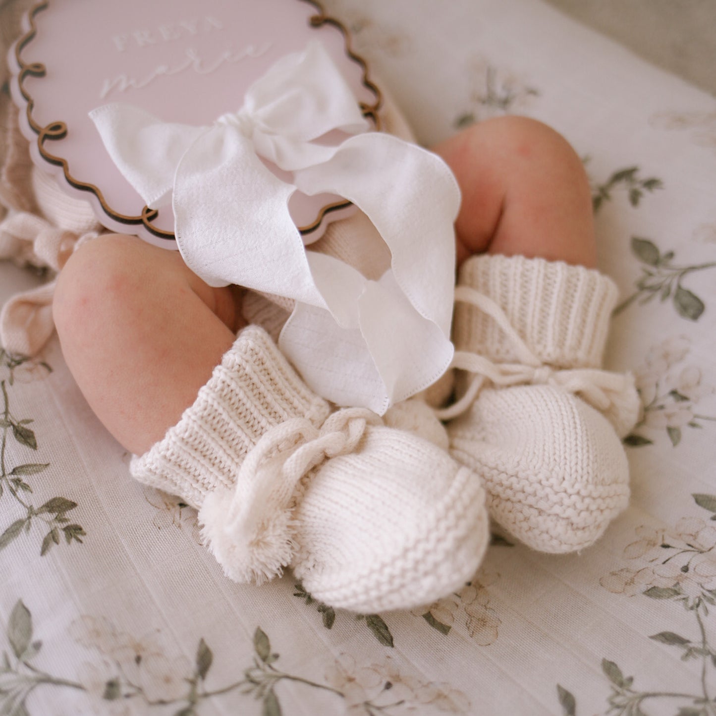 Heirloom Newborn Booties | 3 Colours