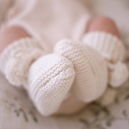 Heirloom Newborn Booties | 3 Colours