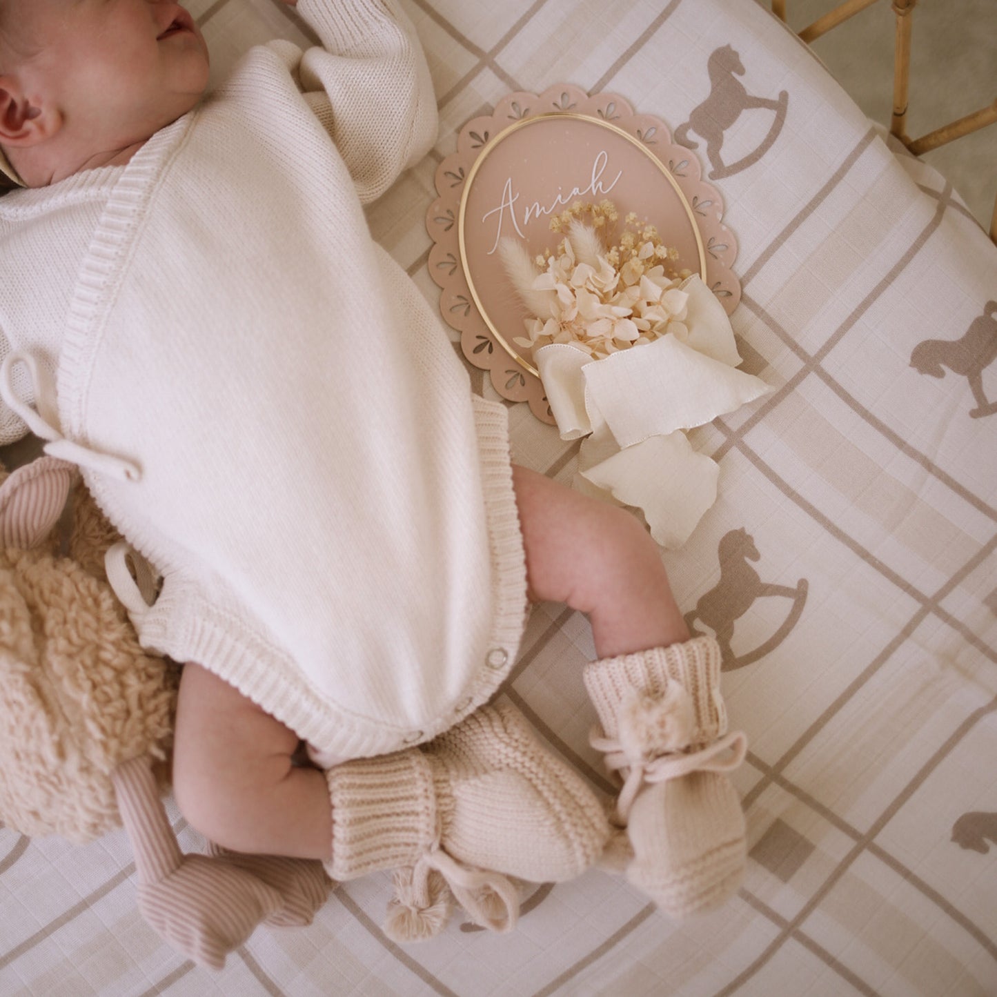 Rocking Horse Swaddle | Organic Cotton Muslin Wrap