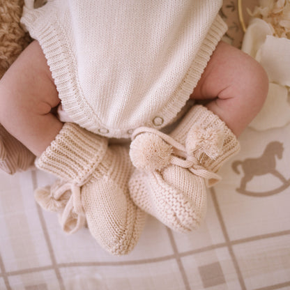 Heirloom Newborn Booties | 3 Colours