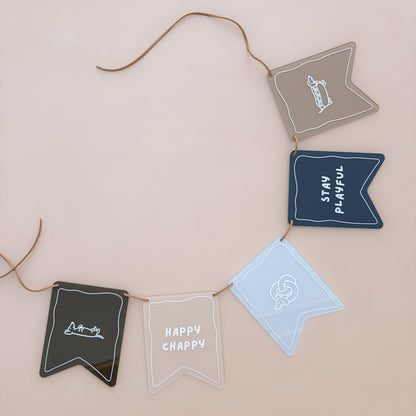 Silly Sausage Acrylic Bunting | Multiple Colourway Options